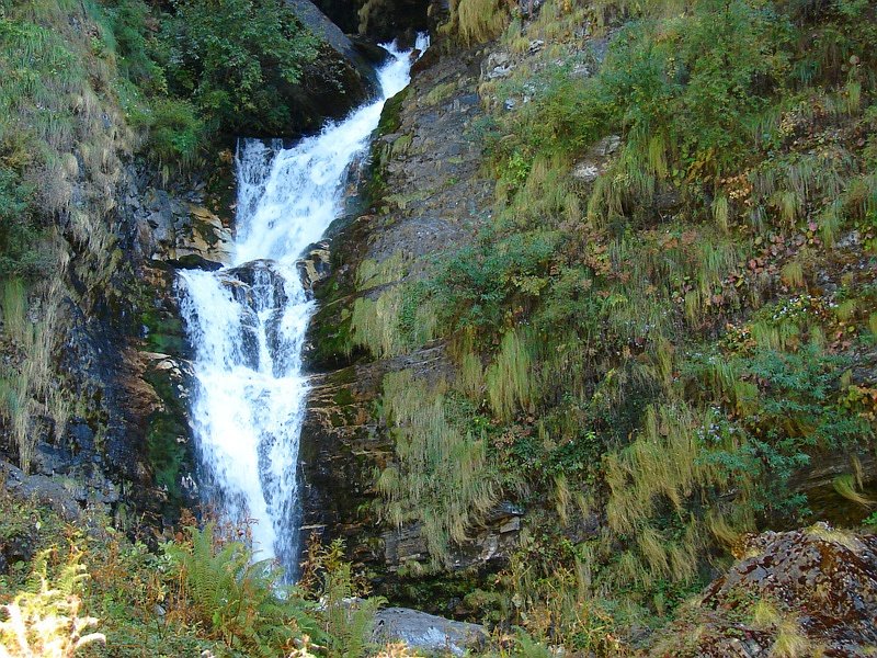[Photograph: Waterfall near Dhakwani]