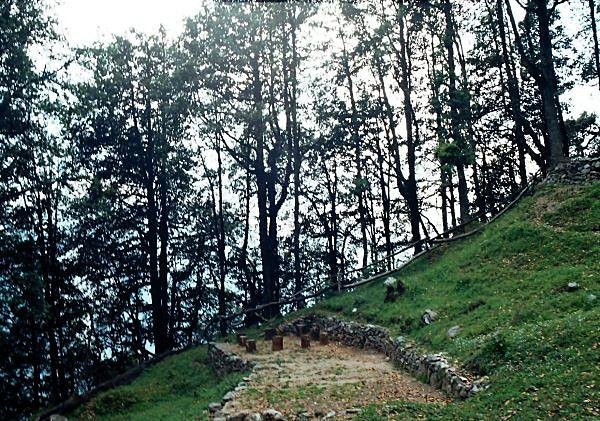 [Photograph: Majhi camp site]