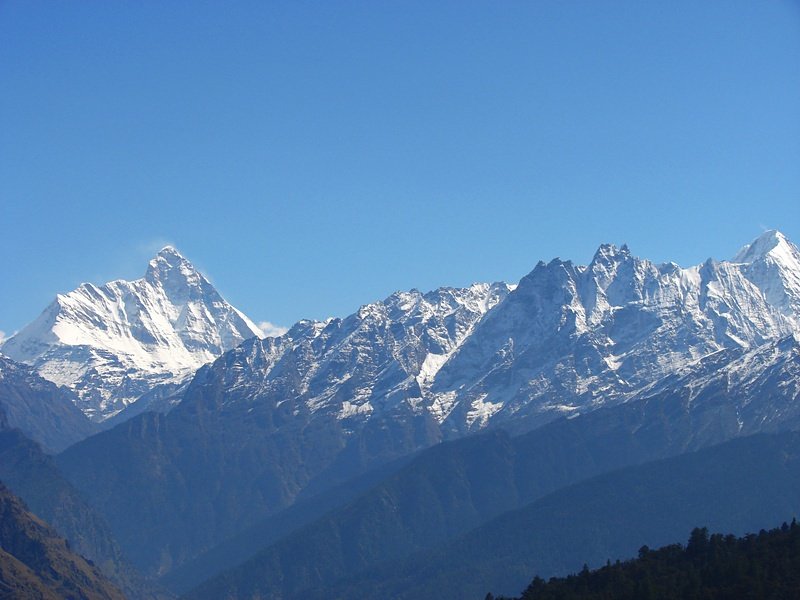 [Photograph: Nanda Devi from Auli]